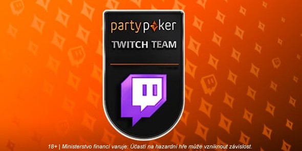 Partypoker Twitch Team + registrace s bonusem zdarma