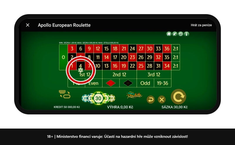 Sázka na tři čísla