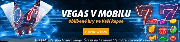 Vegas aplikace v mobilu