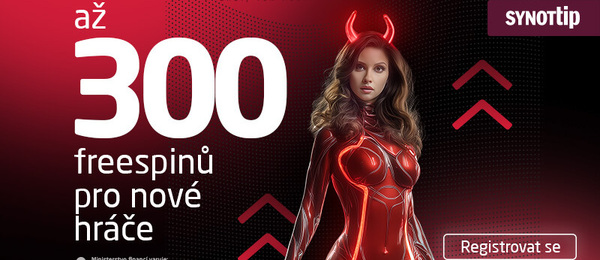 Až 300 SYNOT TIP free spinů za registraci