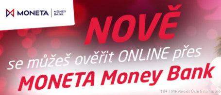 V SYNOTTIPu se můžete ověřit online už i přes banku MONETA