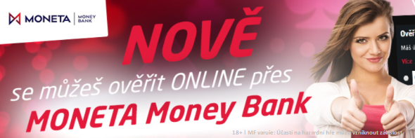 V SYNOTTIPu se můžete ověřit online už i přes banku MONETA