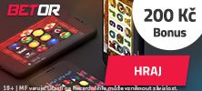 Online casino Betor - získej bonus 200 Kč a hraj nejlepší hrací automaty