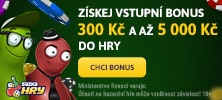 Získej vstupní bonus 300 Kč a 5 000 Kč na Sazka Hry