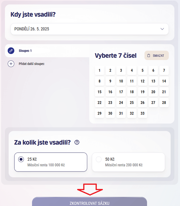 Extra renta kontrola tiketu