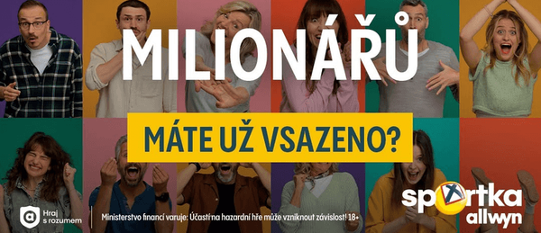Páteční losování Sportky o prémie 40x 1 milion Kč