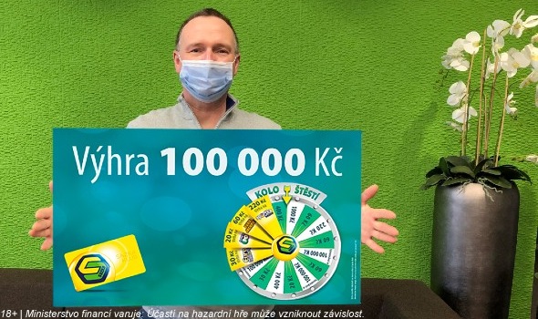 Výhra 100 tisíc Kč na Kole štěstí