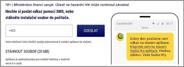 Stáhnout aplikaci Sazka Hry do mobilu