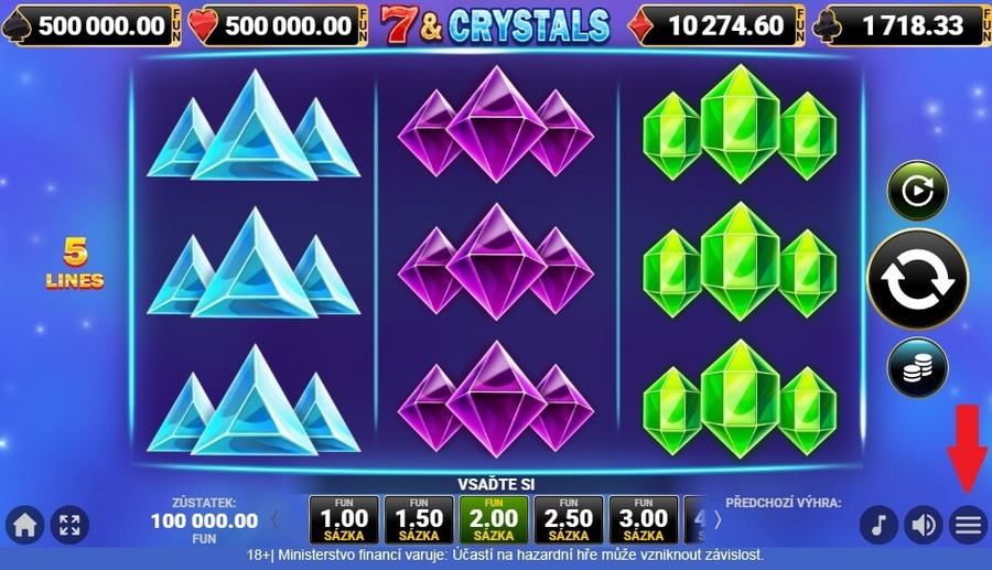 Výrobce výherních automatů Amusnet - ovládání automatu