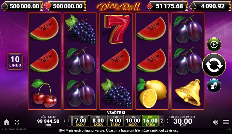 Ovocný pětiválec Dice and Roll