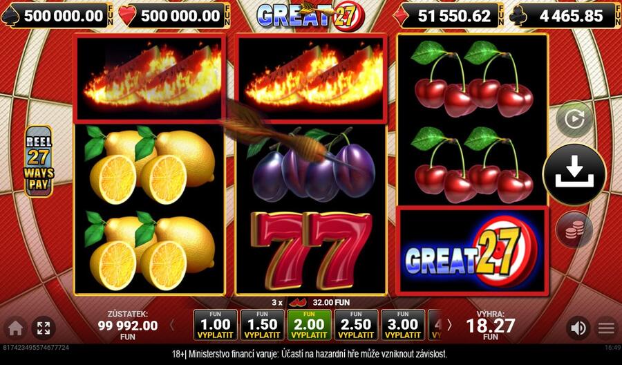 Výherní automat Great 27
