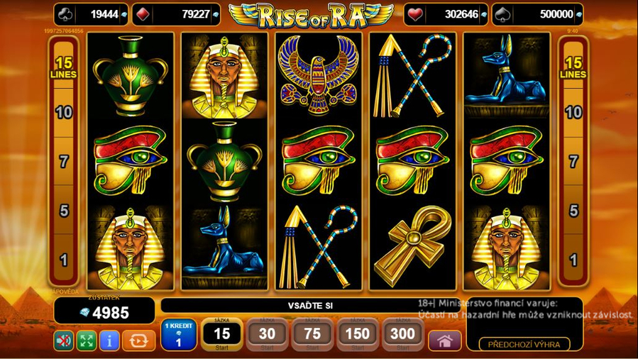 Výherní automat Rise of Ra
