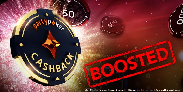 Online pokerová herna PartyPoker navyšuje cashback o 10 %