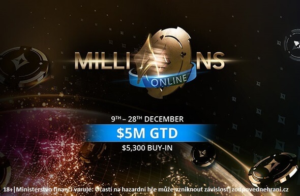 Herna partypoker hostí MILLIONS Online s garancí $10,85 milionu