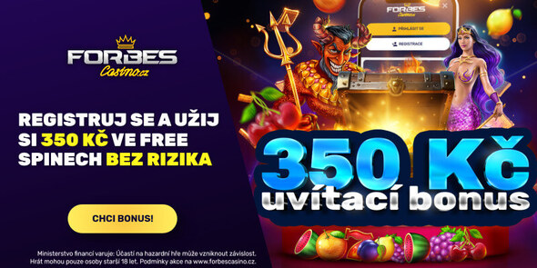 Získejte 350 Kč ve freespinech od Forbesu