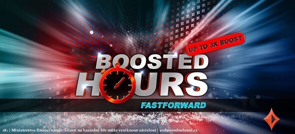 Boosted Hours umožňují získat až trojnásobek bodů do cashback programu online herny partypoker