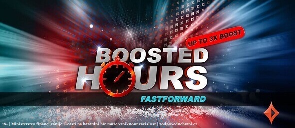 Boosted Hours umožňují získat až trojnásobek bodů do cashback programu online herny partypoker