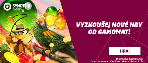 Hry od Gamomatu nově v SYNOT TIP casinu