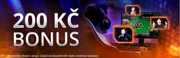 Registrujte se u Partypokeru s bonusem zdarma 200 Kč
