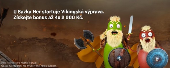Vikingský bonus v casinu Sazka Hry až 8 000 Kč