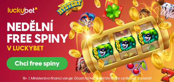 LuckyBet každou neděli rozdává 20 free spinů pro každého