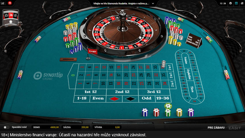 Roulette Diamonds v online casinu Tipsport Vegas