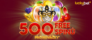 Získejte až 500 free spinů k prvnímu vkladu u Luckybetu