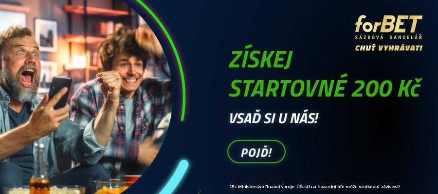 Registrujte se u forBET a získejte 200 Kč bonus zdarma