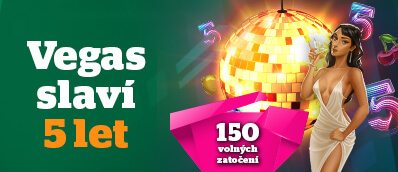 Chance Vegas oslavuje 5 let. Čeká vás turnaj s dotací 500 000 Kč a až 150 free spinů