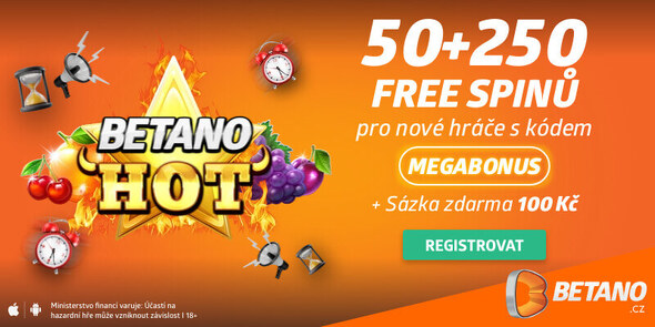 Registrace s promo kódem MEGABONUS vám přinese lepší bonus