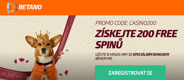 Registujte se u Betana a získejte bonus 200 free spinů za registraci