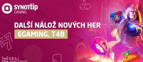 Nové hry v online casinu SYNOT TIP