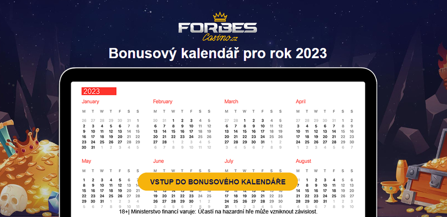 Lednový kalendář v casinu Forbes nabídne free spiny i další bonusy