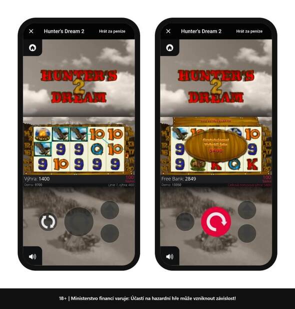 Výhry ve hře Hunters Dream 2 v&nbsp;casinu Tipsport Vegas