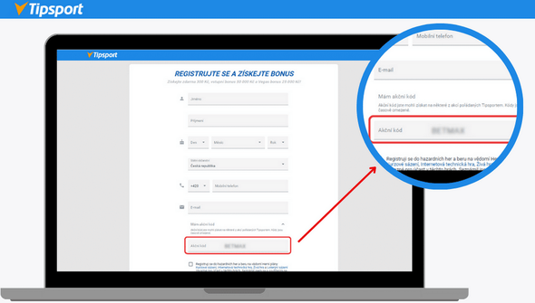 Tipsport akční kód – kde ho napsat?