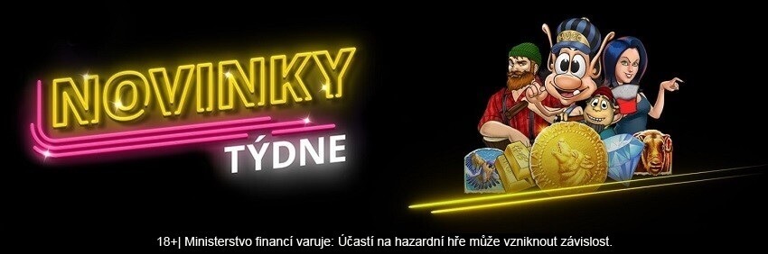 Hrajte o bonus až 1 000 Kč s Novinkou týdne u Fortuny