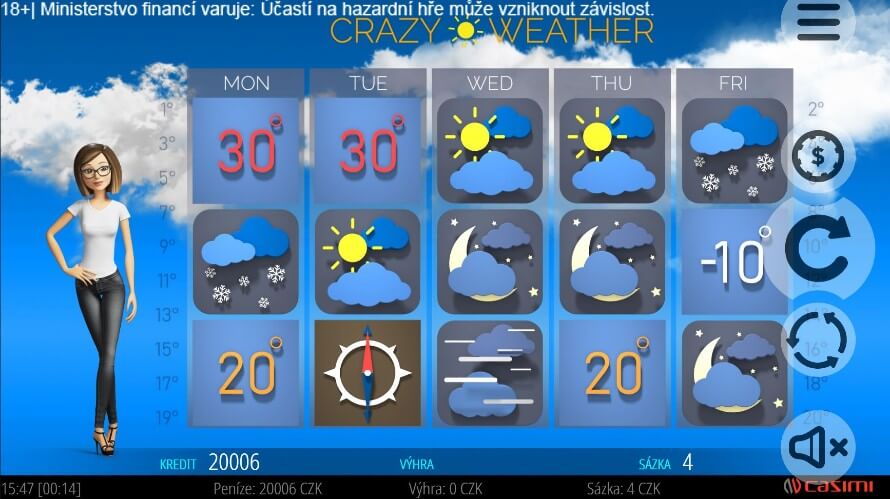 Výherní automat Crazy Weather od Casimi Gaming