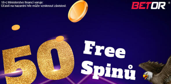 Betor promo kód a bonus 50 FS za vklad