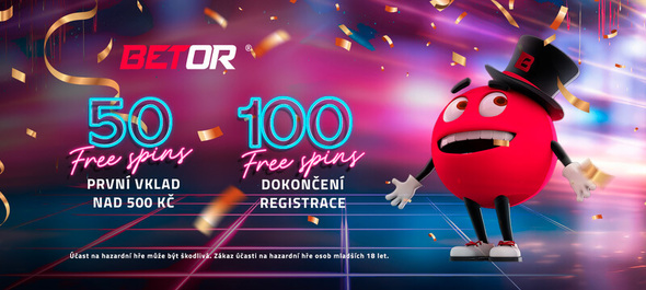 Betor bonus zdarma – 100 FS za registraci