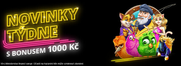 Novinky Týdne u Fortuny - získej až 1000 Kč za vklad