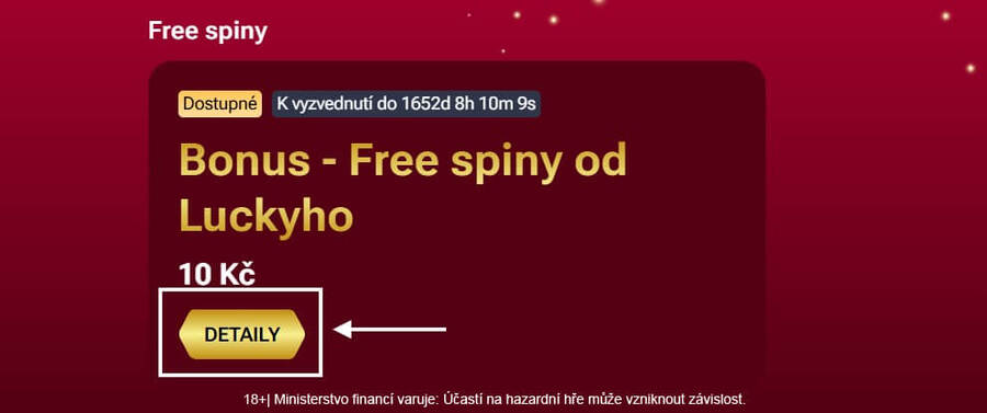 Splňte podmínku bonusu a&nbsp;zobrazte si detail bonusu