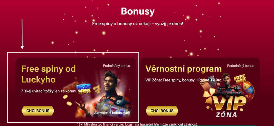 Po zadání promo kódu se objeví bonus v&nbsp;nabídce