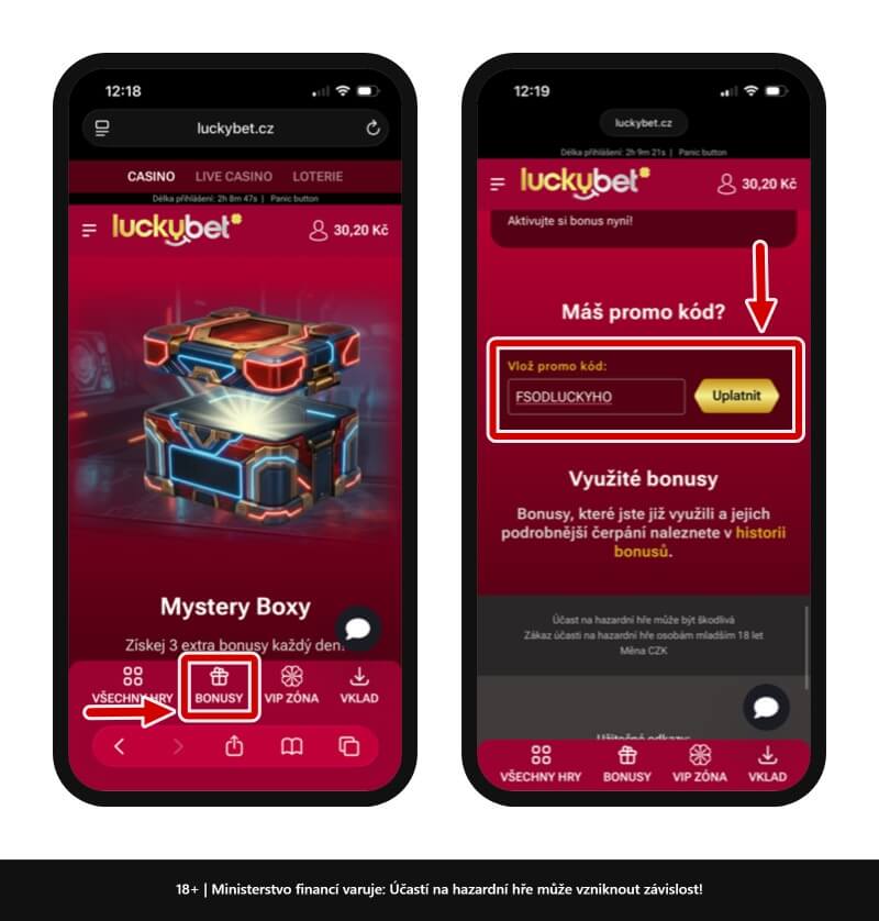 LuckyBet promo kód