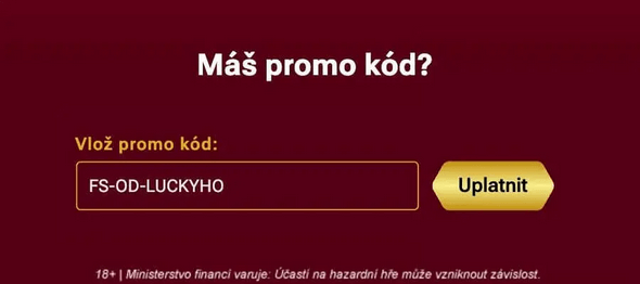 Kam u Luckybetu napsat platný promo kód?
