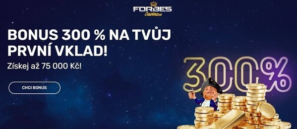 Forbes casino navýšilo vkladový bonus na 300%