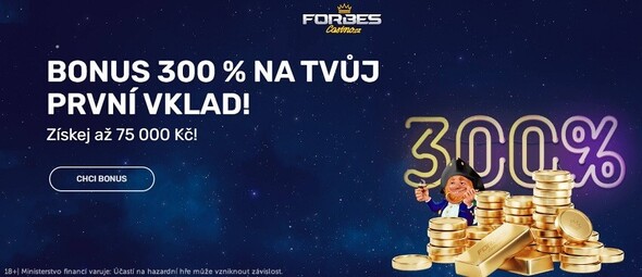 Forbes casino navýšilo vkladový bonus na 300%