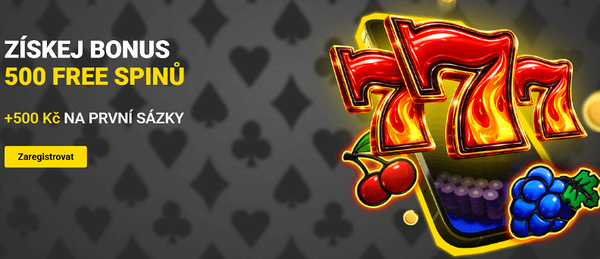Fortuna bonus 500 Kč za registrace a zdarma