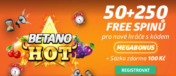 Registrace s Betano casino promo kódem MEGABONUS je výhodnější