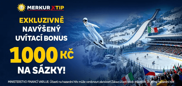 Limitovaný Zimní bonus u&nbsp;MerkurXtipu – 1&nbsp;000&nbsp;Kč freebet