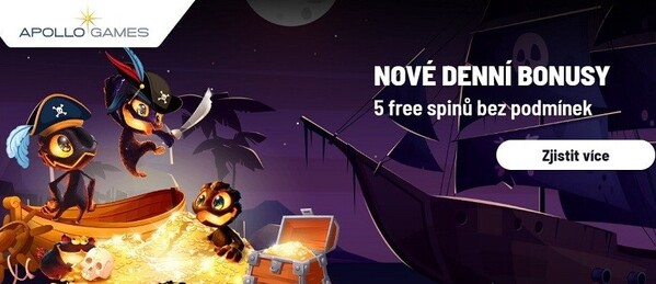 Nové denní bonusy s FREE spiny v casinu Apollo 